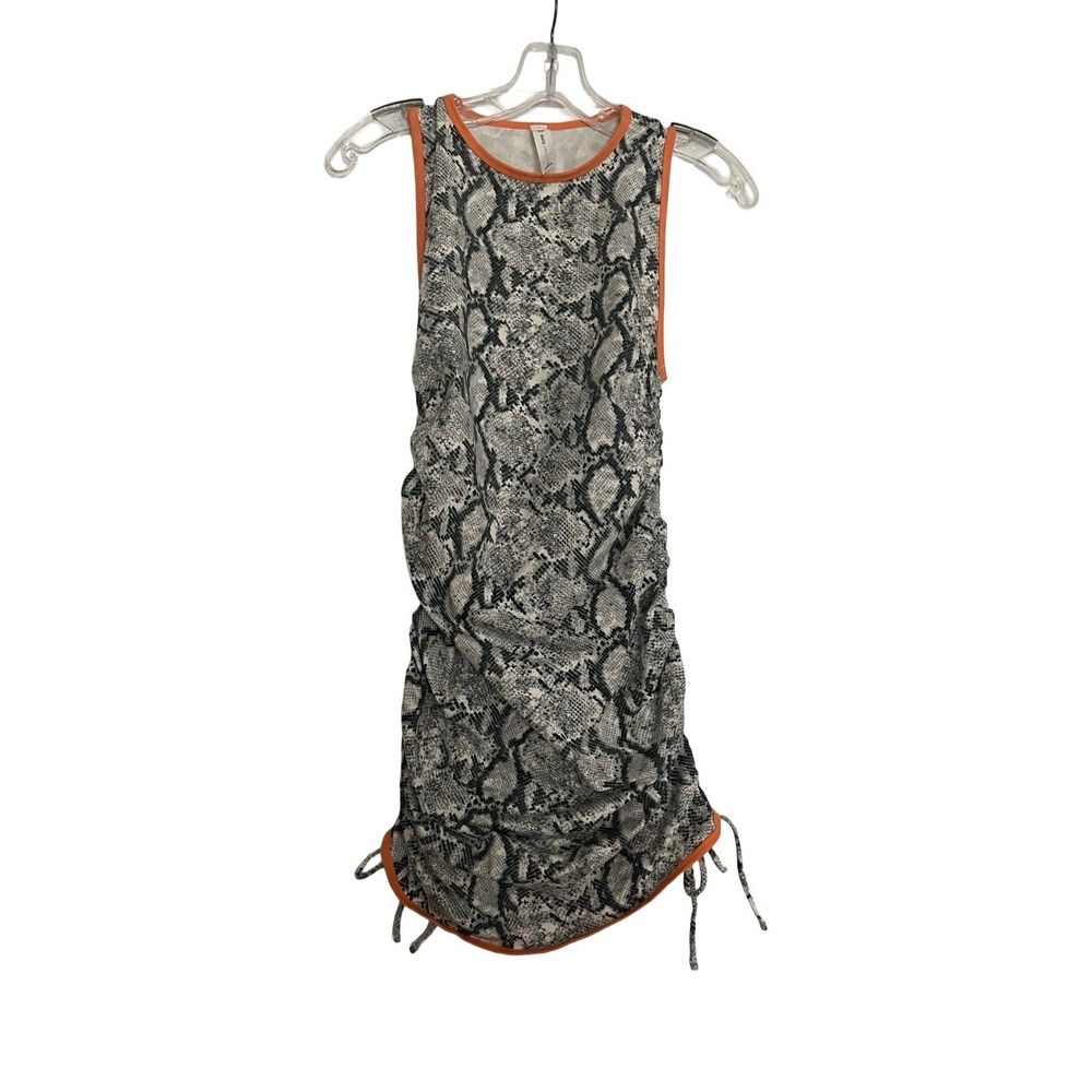 Anthropologie Daily Practice Dress Size M White/Gray/Orange Sleeveless New